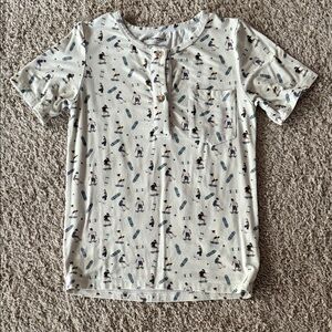 Kids Short Sleeve Skateboard Print Tee